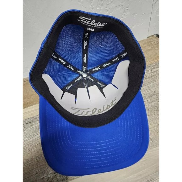 Titleist Tour Performance Mesh Hat Pro V1 FootJoy Royal Blue Flex SMALL/MEDIUM - Picture 4 of 8